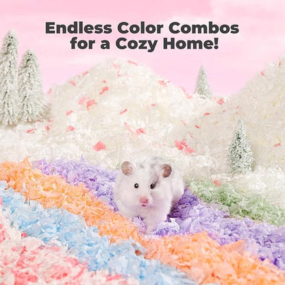 mini&moe Guinea Pigs Bedding Hamster Bedding: Moisture Absorbent and Dust-Free Natural Paper Small Pet Bedding - for Guinea Pigs, Hamsters, and Rabbits, 17 Liters