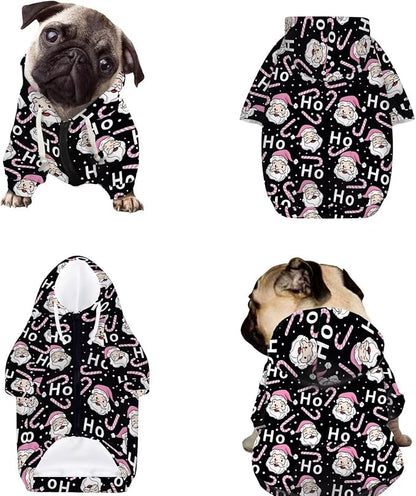 Christmas Family Pajamas Matching Sets with Pockets Dog Costumes for Small Dogs Long Sleeve Sleepwear Plus Size