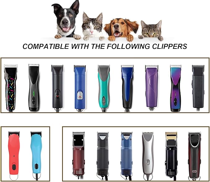 3 Pack 7 Wide Blades for Dog Grooming,Compatible with Andis,Oster A5,Wahl km10 Clippers,Cutting Length 1/8"