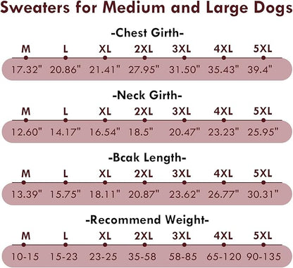 Large Dog Sweater, Fall Winter Warm Turtleneck Pullover, Thick Soft Stretchy Knit for Sensitive Skin, Fleece Christmas Sweaters for Dogs Girl Boy Easy on, Blue L