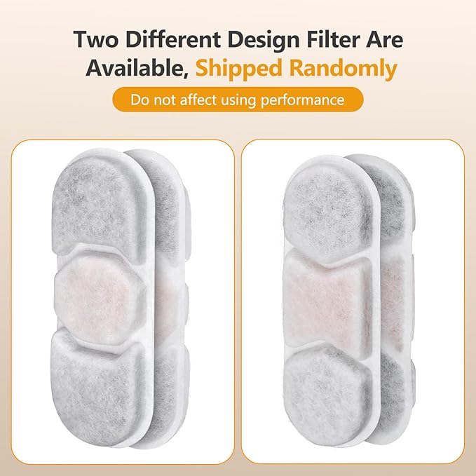 8 Pack Dog Fountain Filter Replacement for Zuqqony 12L/3.2Gal Stainless Steel Large Dog Water Fountain, DYSJ01 Dog Water Bowl Dispenser for Large Dogs or Multi-Pet Home