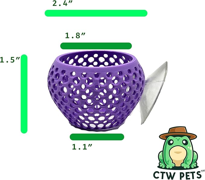 CTWPets Betta Bulb Hide | Betta Rest Fish Tank Ornament | Aquarium Cave with Suction Cup for Small Fish Tank, Betta Habitat, Shrimp Hideout, Aquatic Decor (Lavender Bliss)