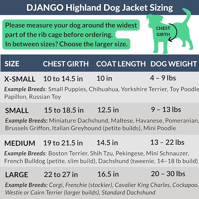 DJANGO Highland Dog Jacket & Raincoat – Water-Repellent, Lined Dog Coat with Hood, Adjustable Fit & Harness Hole – Lightweight Rain & Wind Jacket for Small & Medium Dogs up to 30 lbs (Pink, Large)