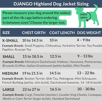 DJANGO Highland Dog Jacket & Raincoat – Water-Repellent, Lined Dog Coat with Hood, Adjustable Fit & Harness Hole – Lightweight Rain & Wind Jacket for Small & Medium Dogs up to 30 lbs (Pink, Large)
