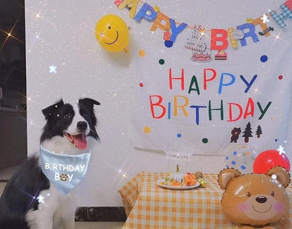 PetsLove Birthday Bandana for Boys & Girls - Dog Supplies for Small, Medium & Large Pets