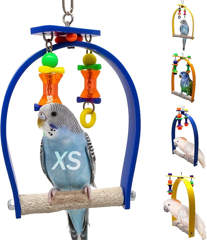 Sweet Feet and Beak Small Whirly Bird - Perfect Cage Toy Stimulates Visual and Physical Activity - Safe, Non-Toxic, Cage Accessories for Small Birds