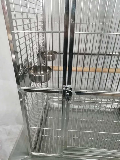 BMWPET SUS201 Stainless Steel PLAYTOP Style Bird CAGE Parrot CAGE 40"X30"X70"