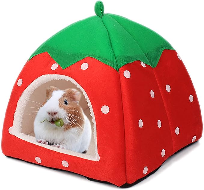 Tierecare Guinea Pig Hideout Bed Dwarf Rabbit House Cave Accessories Cozy Hide-Out for Little Bunny Hedgehog Ferret Chinchilla&Other Small Animals