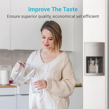 AQUA CREST LT1000PC ADQ747935 Replacement for LG® LT1000P®/PC/PCS ThinQ® Refrigerator Water Filter, LMXS28626S, LFXS26973S, MDJ64844601, ADQ74793501, ADQ74793502 and LT120F® Air Filter, 3 Combo