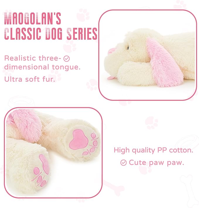 MaoGoLan 52 inches Giant Stuffed Puppy Dog Animal,Ultra Soft Large Dog Plush Soft Plush Dog Pillow Toy for Girls,Kids,Puppy Lover