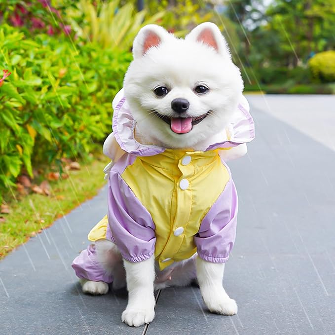 Pet Dog Raincoats Suitable for Large and Small Dog Clothes Windproof and Waterproof Puppy Rainwear