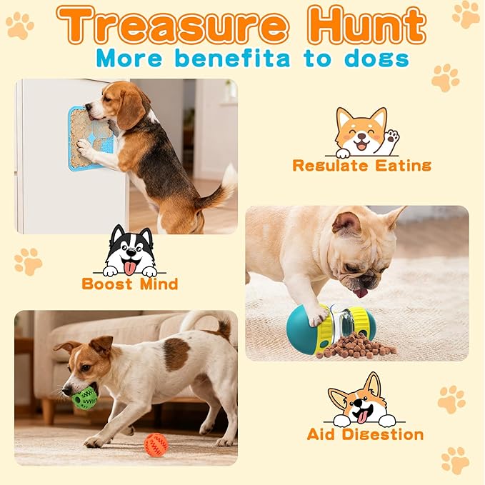 fyfracing Interactive Treat Dispensing Toys for Smart Puppy Middle Dogs to Keep Them Busy, Cognitive Enrichment Dog Puzzle Slow Feeder Ball Toy (Feeder Toy（Green）)