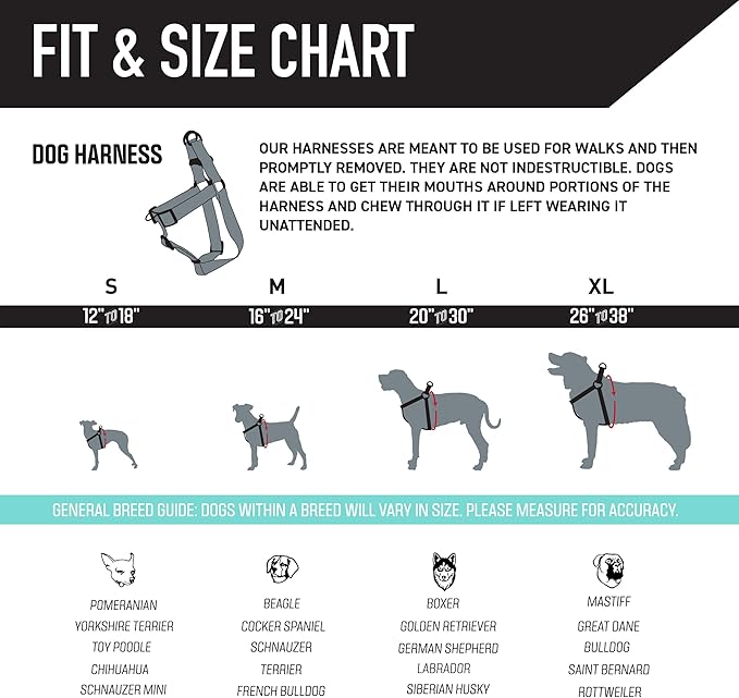 Wolfgang Heavy Duty Adjustable Dog Harness, Pull-Tested to Over 800 lbs for Walking & Training, DigiFloral Print, Extra Large