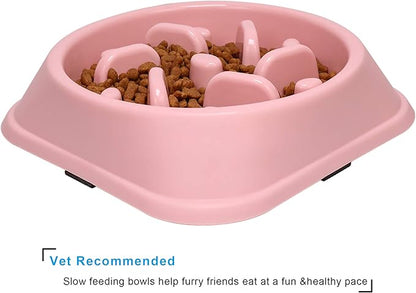 UPSKY Slow Feeder Small Dog Bowl - Anti-Slip Puzzle Bowl Feeder, Interactive Bloat Stop, Anti-Choking