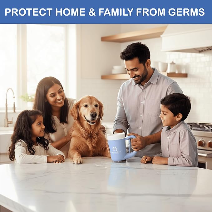 Dog Paw Washer Kit - Includes Paw Cleaner Cup, Towel, Pet Bath Brush & Moisturizing Balm - Dog Foot Washer for Muddy Paws, ideal for Small & Medium Dogs (Blue, Small)