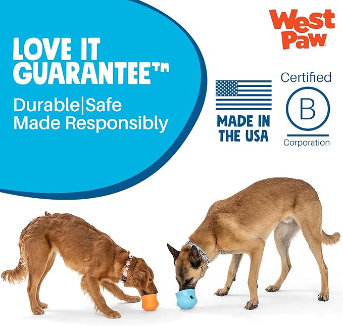 WEST PAW Toppl Durable Dog Treat Puzzle Toy for Medium to Large Dogs- Engaging Interactive Chew Toy for Mental Stimulation, Slow Feeding- 3/4 Cup Capacity - Clover Green, Large