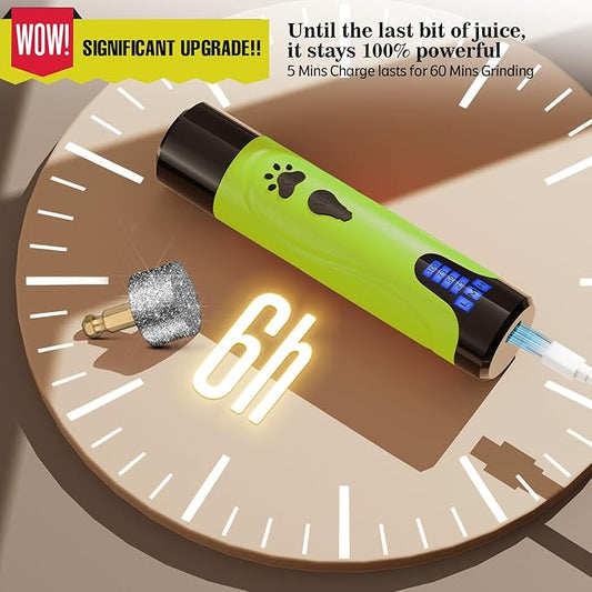 YABIFE Dog Nail Grinder, Dog Nail Trimmers and Clippers Kit, Super Quiet, Rechargeable, for Small Large Dogs Cats Toenail Claw Grooming,3 Speeds