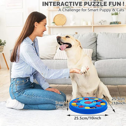 Dog Puzzle Toys Interactive Puzzle Game Dog Toy for Smart Dogs IQ Stimulation Treat Puzzle Toy for Dogs Treat Training,Puzzle Slow Feeder to Aid Pets Digestion (Advanced Level 2-3)