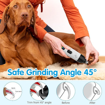 Silent Groom Pro Nail Grinder, Silent Grind Pro for Dogs, Silent Grind Pro, Silent Grind Pro Dog Nail Trimmer, New Electric Dog Nail Clippers for Dog Nail Grinders Rechargeable