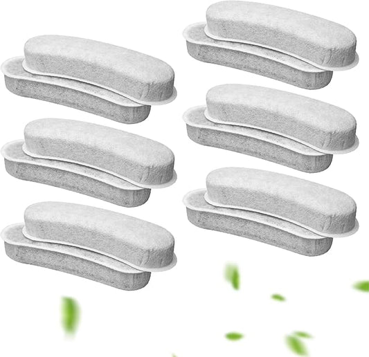 Cat Fountain Charcoal Replacement Filters Compatible with W600 Large Dog Water Fountain 205oz/6L Automatic Pet Dog Water Bowl Drinking Dispenser (12 PACK)