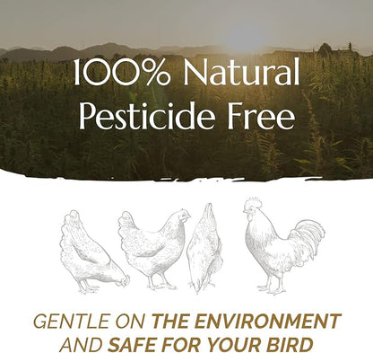 AubiChick High Grade French Hemp Bedding, 44lb (400L) Jumbo Bulk Bag for Chickens, Ultra Absorbent, Designed for Chicken Coop Bedding and Comfort of Birds, Poultry, Hairless Pets, Easy Manure Removal