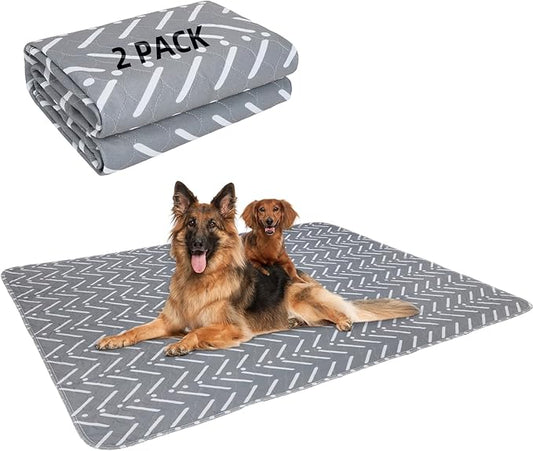PUPTECK Reusable Dog Pee Pads Washable - Waterproof Puppy Potty Training Pads Whelping Mat, Fast Liquid Absorbing Non-Slip Pet 48" x 60"