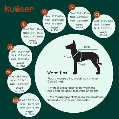 Kuoser Dog Sweater, Thermal Dog Sweaters for Medium Dogs Girl Boy, Puppy Christmas Sweater Thrtleneck Knitwear, Cozy Sweaters for Dogs, Thanksgiving Pet Outfit Warm Clothes for Fall Winter, Blue M