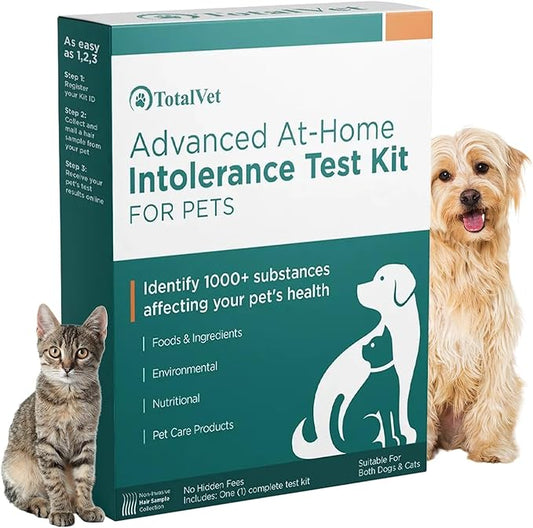 Dog Allergy +1000 Food & Nutritional Sensitivity Test, Pet Intolerance Kit at Home — Advanced Complement to DNA Tests for Complete Pet Wellness