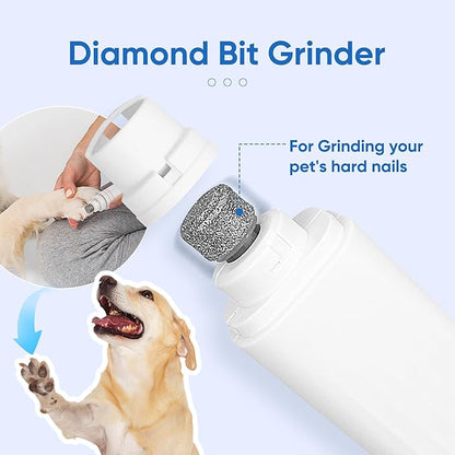 PETCHO 2-in-1 Dog Nail Clipper, Dog Electric Nail Grinder for Large Medium Small Dogs, 2 LED Lights Cats Nail Trimmer with Battery Display