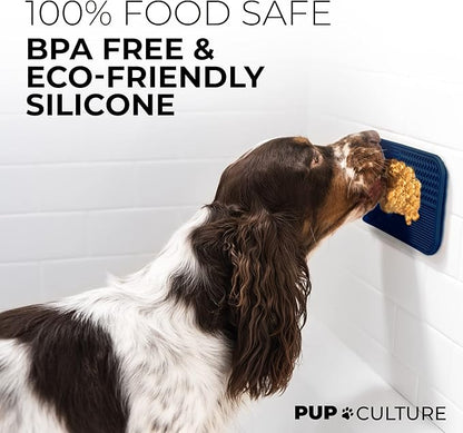 Pup Culture Dog Lick Mat for Dogs, Feeding Pad for Anxious Pets Plus 4 Different Puzzles for Mental Stimulation for Dogs - Supports Mental, Dental, and Digestive Health, Bite Resistant and Heavy Duty