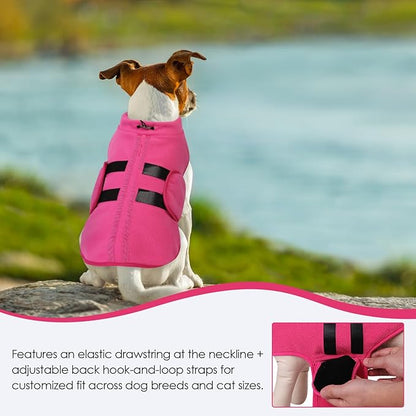 Dog Sweater,Adjustable Dog Sweaters for Small, Medium and Large Dogs Boys Girls, Dachshund Chihuahua Fleece Dogs Sweater(Pink,M)