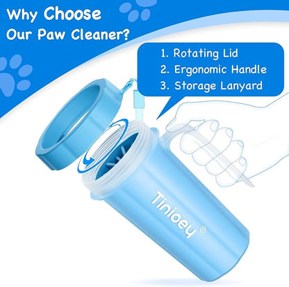 Paw Cleaner with Handle for Large Dogs and Pets | Foot Washer to Clean Muddy Dog Paws