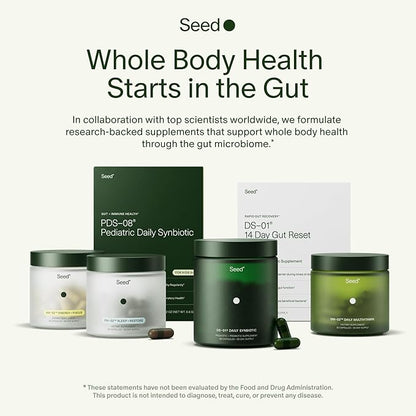 Seed DM-02 Daily Multivitamin - 100% DV Essential Vitamins and Minerals for Women & Men - Helps Fill Daily Nutrient Gaps - Immune, Bone, Hair, Skin & Nails Health - Vegan - 30 Capsules (30-Day Supply)