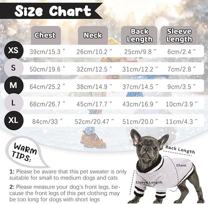 FUAMEY Dog Pullover Sweatshirt，Dog Winter Sweaters Warm Clothes Vest Thick Puppy Soft Pet Fleece Sweater Cute Doggie Boy Girl Outfit for Small Medium Dogs Lavender XS, X-Small(chest:15.3in)