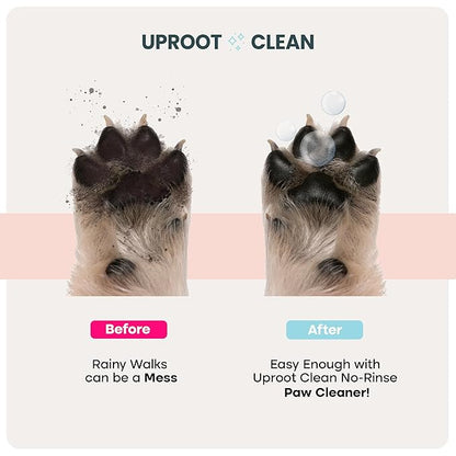 Uproot Clean Dog Paw Cleaner - No-Rinse Paw Cleaner for Dogs - Easy Dog Foot Washer with Bristle Brush - Fragrance-Free Foot Scrubber for Home and On-the-Go - Hypoallergenic & Safe All Dogs