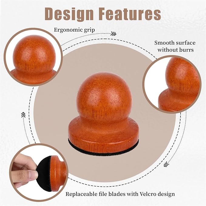 Dog Nail File,Wood Cat Nail File Boards,Pet Toenail Grinder Board, Scratcher Board Puppy Pad for Small to Medium-Sized Dogs and Cats with 3 Pcs Replaceable Sandpaper (Brown)