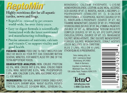 Tetra ReptoMin Floating Food Sticks, Food for Aquatic Turtles, Newts and Frogs, 1.94 oz