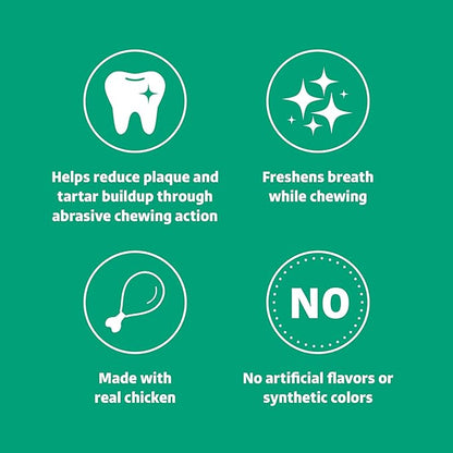 Wonder Bound Dog Dental Treats for Small Dogs (15-25 lbs), Fresh Mint Flavor, Made with Real Chicken, Nubbed Texture for Plaque & Tartar Control, Freshens Breath While Chewing, 20 Count