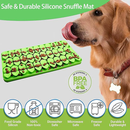 Medium Silicone Snuffle Mat for Dogs, Dog Lick Mat Slow Feeder for Slow Eating,Suction Cups Snuffle Mat for Dogs Large Breed Training Smell,Encourages Natural Foraging Skill,Sniffing