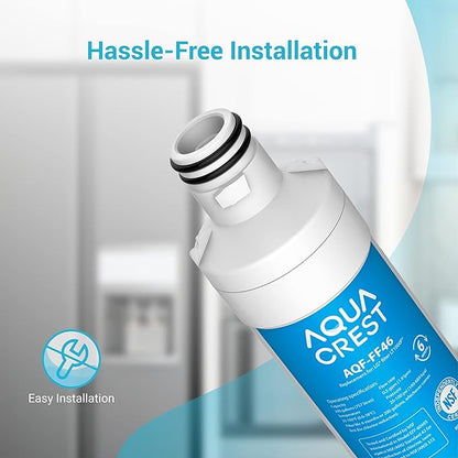 AQUA CREST LT1000PC ADQ747935 Replacement for LG® LT1000P®/PC/PCS ThinQ® Refrigerator Water Filter, LMXS28626S, LFXS26973S, MDJ64844601, ADQ74793501, ADQ74793502 and LT120F® Air Filter, 3 Combo