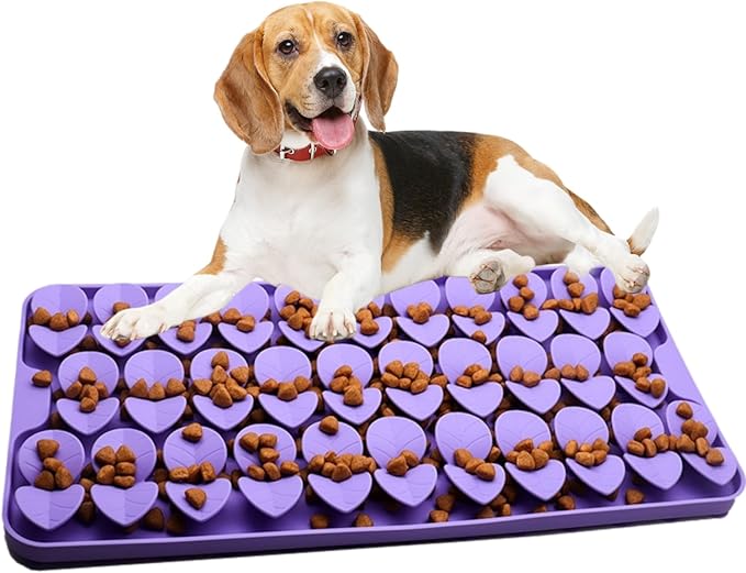 Drescu Medium Silicone Snuffle Mat for Dogs, Dog Lick Mat Slow Feeder for Slow Eating,Suction Cups Snuffle Mat for Dogs Large Breed Training Smell,Encourages Natural Foraging Skill,Sniffing