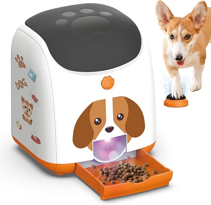 Dog Puzzle Feeder Toy – Remote Control Automatic Treat Dispenser with Light, Interactive IQ Training Slow Feeder, Large Capacity for All Dog Breeds