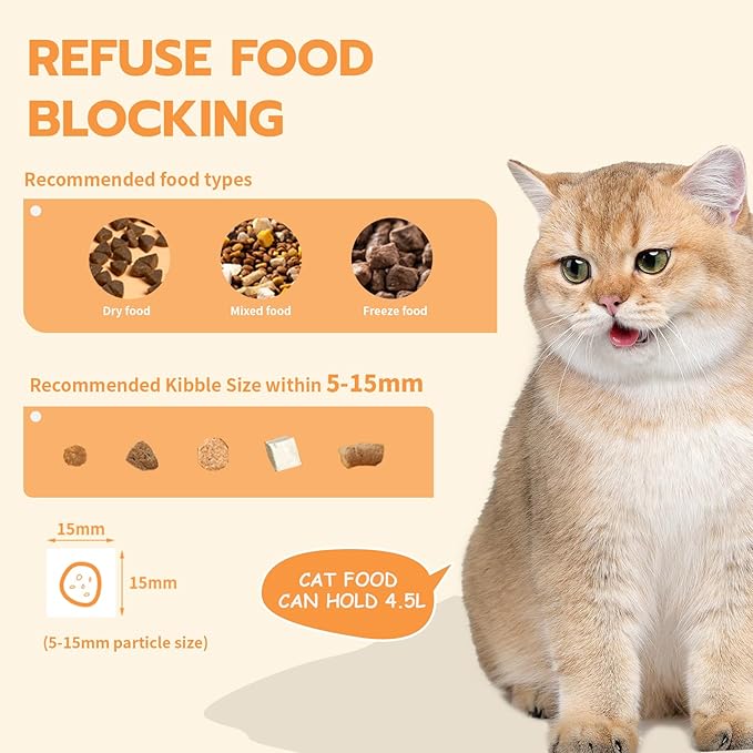 Romiromi 7L 2-in-1 Automatic Cat Feeder with Camera and Water Fountain Dispenser 1080P HD Video 2.4G&5G WiFi Timed Auto Feeder with APP Control,Multiple Cats, Detachable for Easy Clean-White