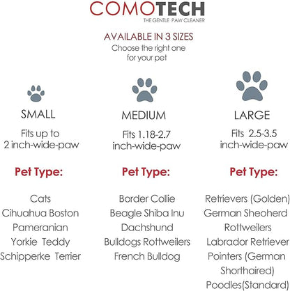 Professional 7 in 1 Dog Paw Cleaner for Dogs & Cats - Includes 1 Portable Paw Washer, 1 Bath Brush, 2 Dog Toothbrushes and 3 Absorbent Towels Note: Fits Paws up to 2 Inches Wide (Small, Grey)