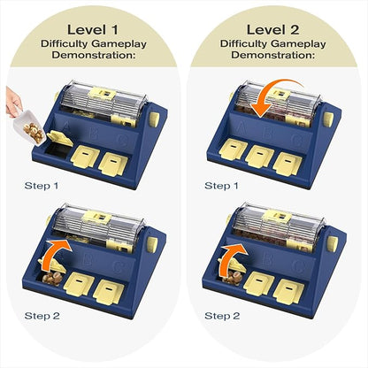 KADTC 2 Levels of Challenge,Large Size,Paw-Activated Rolling Dog Puzzle Feeder Toy,U.S. Brand & Design,Treat Puzzles Feeding for Small Medium Dogs Mental Stimulation Puppy Food Slow Dispenser Toy