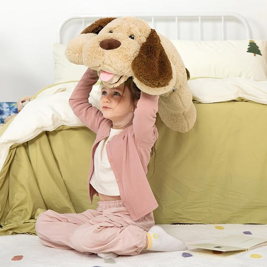 MaoGoLan Giant Dog Plush,31" Large Stuffed Animal Dog, Fluffy and Cuddly Stuffed Puppy Stuffed Animal Throw Pillow Toy Birthday for Girls Kids