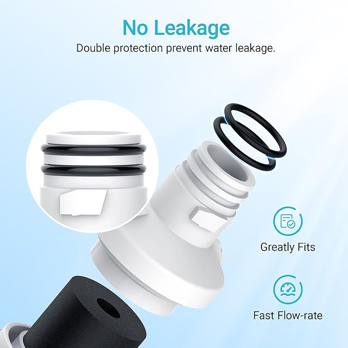 AQUA CREST LT1000PC ADQ747935 Refrigerator Water Filter and Air Filter, Replacement for LG® LT1000P®/PC/PCS, LMXS28626S, LFXS26973S, MDJ64844601, ADQ74793501, ADQ74793502 and LT120F®, 4 Combo