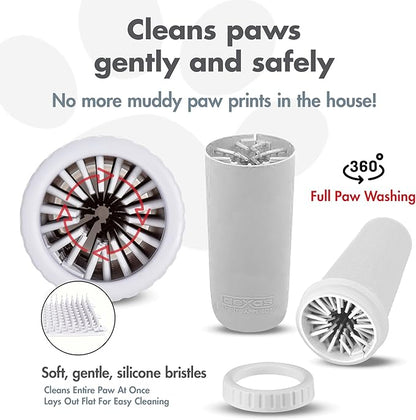 Dexas MudBuster Portable Paw Cleaner for Dogs, Large, Bright White Special Edition, Premium Pet Supplies and Accessories