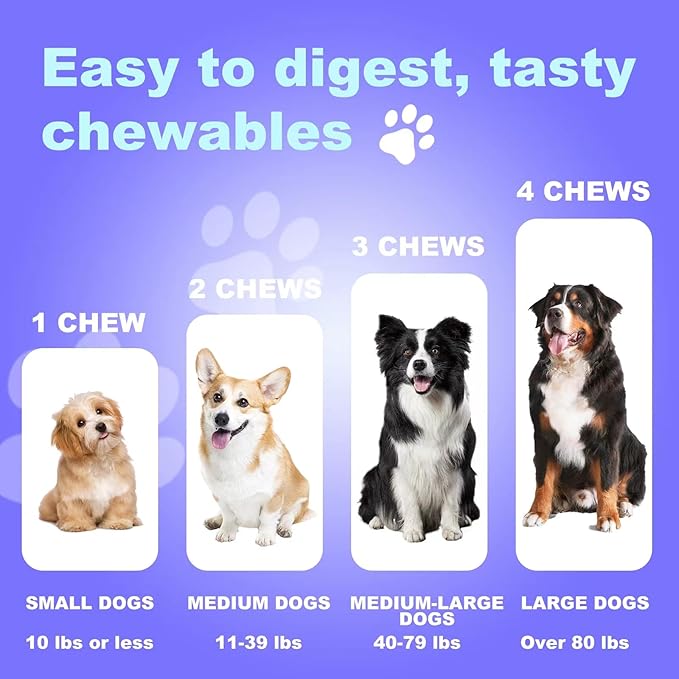 Dog Allergy Relief Chews, Itch Relief, Probiotics for Dogs, Omega-3 Fish Oil, Seasonal Allergy and Itchy Skin Treatment, Immune Support Supplement (120 Chews, Chicken)