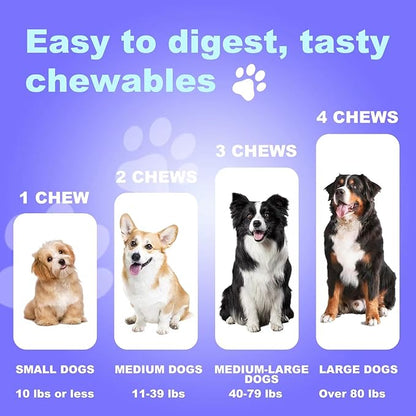 Dog Allergy Relief Chews, Itch Relief, Probiotics for Dogs, Omega-3 Fish Oil, Seasonal Allergy and Itchy Skin Treatment, Immune Support Supplement (120 Chews, Chicken)